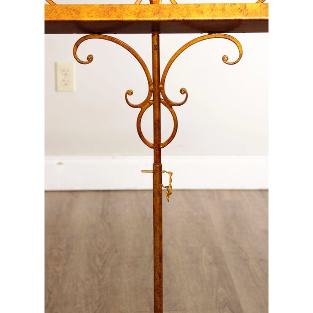 Victorian Style Italian Gilt Metal Music Stand For Sale - Image 10 of 13