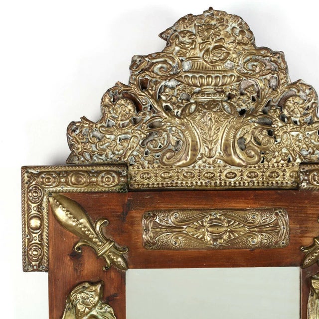 Gorgeous Antique Mirror, Ornate, Continental Repousse, 1800s, Gorgeous Home Decor! Diminutive Antique Continental Repousse...