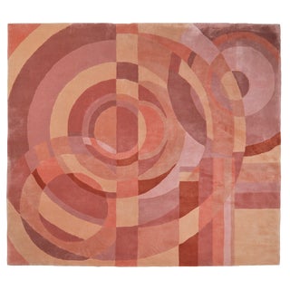 1990s Vintage Edward Fields Designer Tufted Virgin Wool Rug For Sale