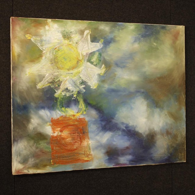 Dutch Artist, Abstract Subject, 1980, Mixed Media on Canvas For Sale - Image 13 of 16