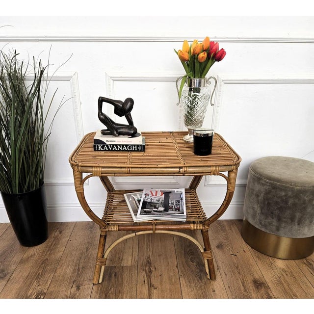 Beautiful 1960s Italian Mid-Century Modern side accent or coffee table. This charming piece is in the typical style of...
