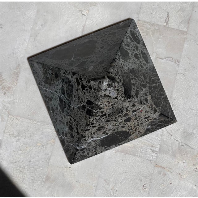 Mid-Century Modern 20th Century Solid Marble Pyramid Sculpture For Sale - Image 3 of 7