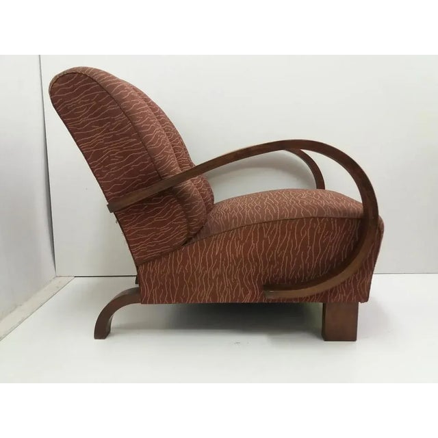 Wood Art Deco Armchair from Halabala, Czechoslovakia, 1930 For Sale - Image 7 of 15