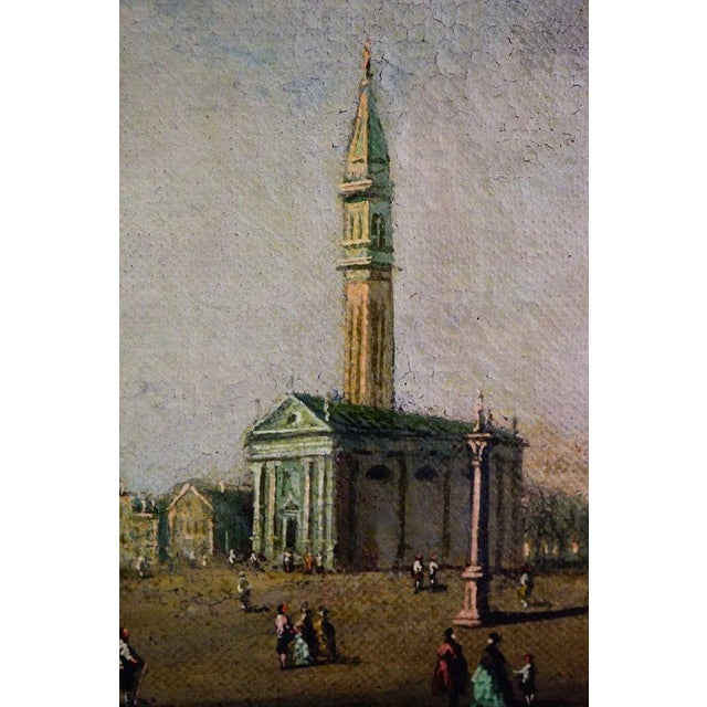 De Momi, Landscape View of Venice, 20th Century, Oil Painting on Canvas, Framed For Sale - Image 6 of 11