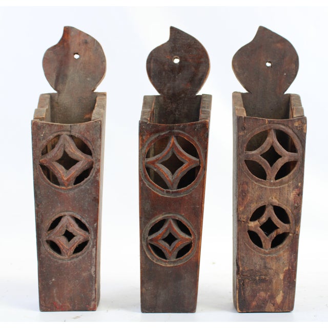1960s Wall Pocket Doubled Diamond Pattern For Sale - Image 9 of 11