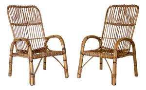 Set of Vintage Bamboo Armchairs, 1970