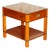 Military Campaign Style Yew Wood Side Table with Drawer For Sale