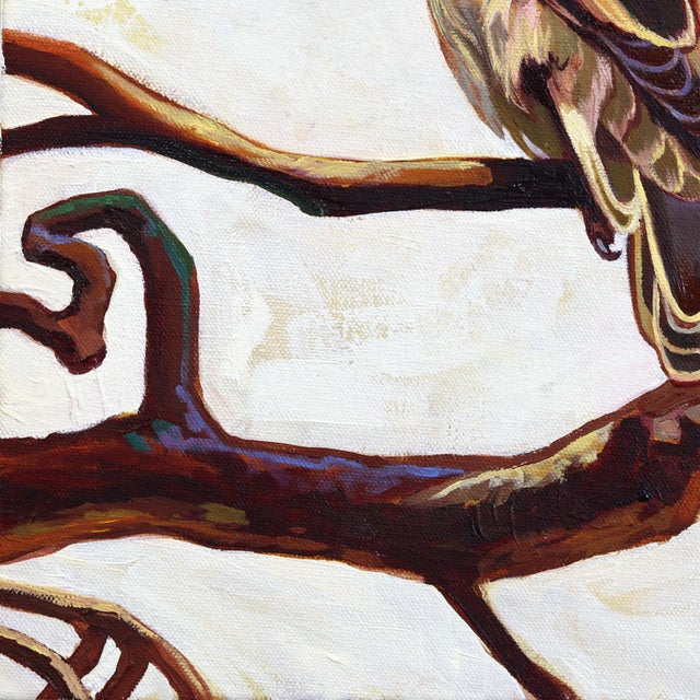 Seeing the Forest - Abstract Nature Birds Still Life Oil Panting on Canvas Original Artwork by Michelle Fillmore For Sale - Image 4 of 9