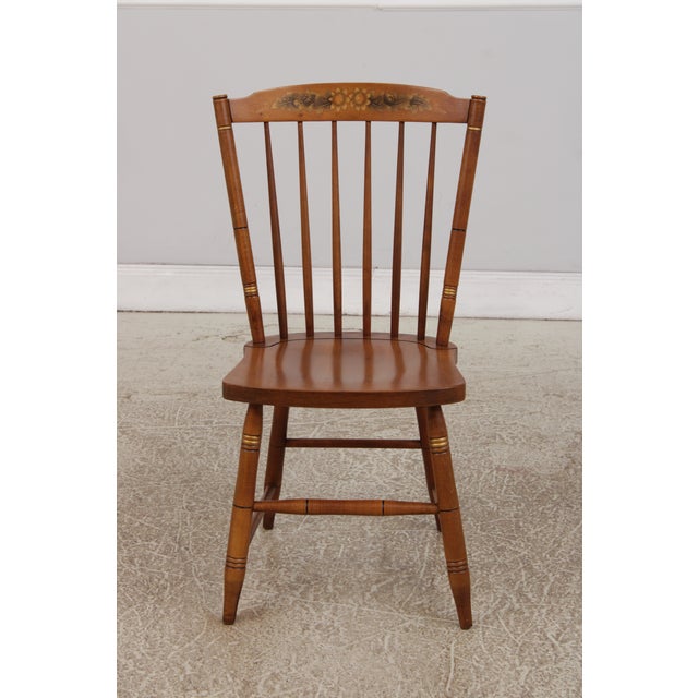 American Pair Hitchcock Early American Stenciled Dining Chairs For Sale - Image 3 of 18