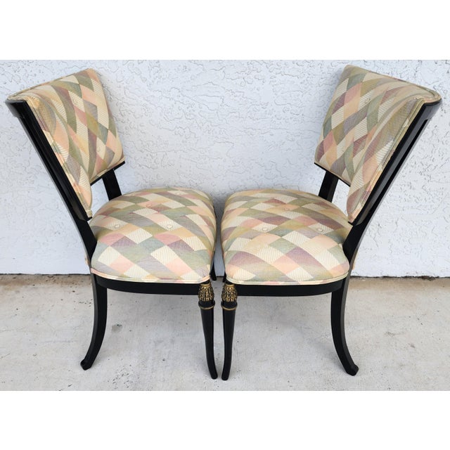 Wood Grosfeld House Side Slipper Chairs For Sale - Image 7 of 12