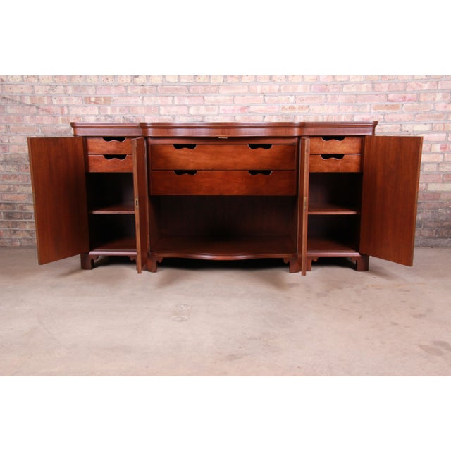 Baker Furniture Flame Mahogany Sideboard Buffet or Bar