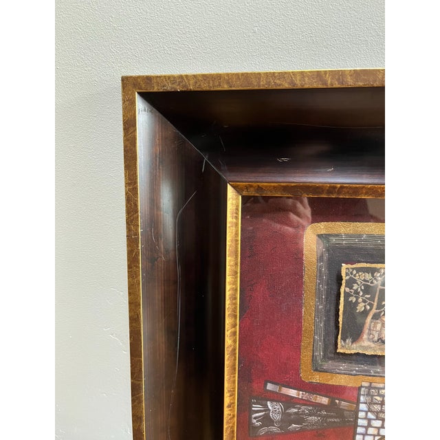 Late 20th Century Marie Frédérique Mixed Media Art Limited Edition Framed Collage For Sale - Image 5 of 9