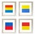 Artist: Ellsworth Kelly Title: Set of four No. 1, 3, 4 and 5 Medium: Linogravure Marks: Not signed, not numbered Printed:...