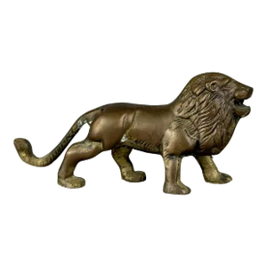 Vintage Brass Lion Figurine