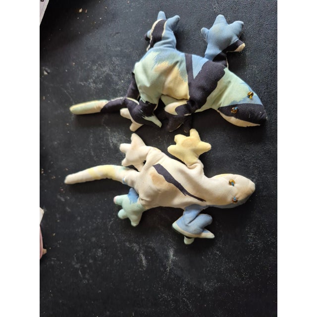 Hand Crafted Textile Treasures- Pair of 1990 Geckos For Sale In Atlanta - Image 6 of 18