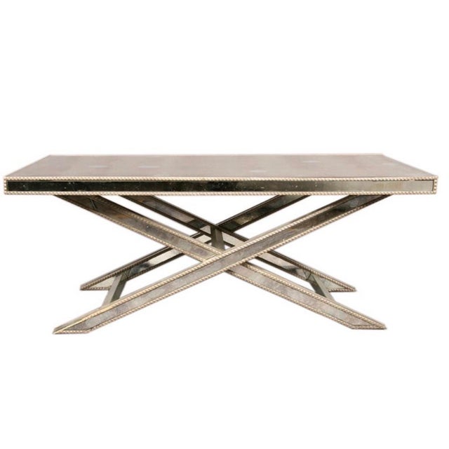 20th century regency mirrored coffee table.