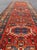 Textile Antique Serapi Runner With Bold Geometric Medallions and Rich Tribal Design Motifs 3'3" X 14'0" For Sale - Image 7 of 13