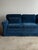Postmodern 1970s Vintage Blue Corduroy Sofa With Rolled Arms For Sale - Image 3 of 18