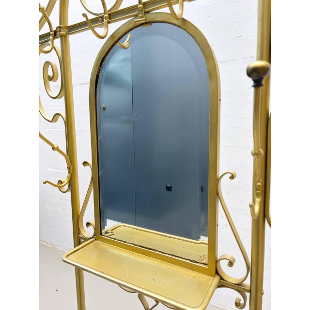 Gold Cold-Forged Iron Wardrobe from G. Fluss, 1956 For Sale - Image 8 of 18