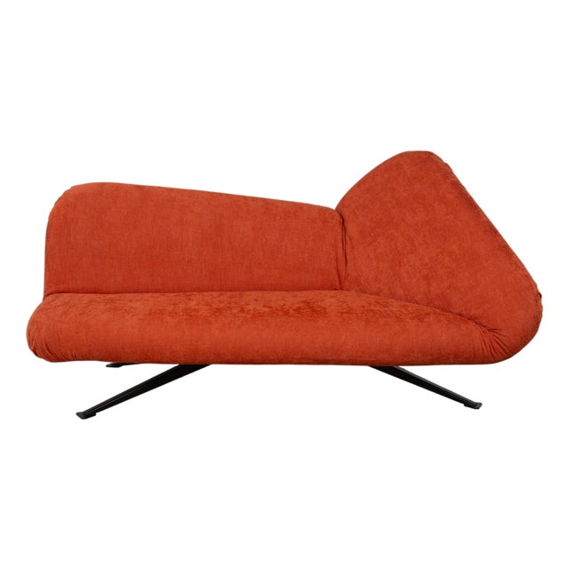 Papillon Two-Seater Sofa Bed in Orange with Manual Function by Bonaldo For Sale