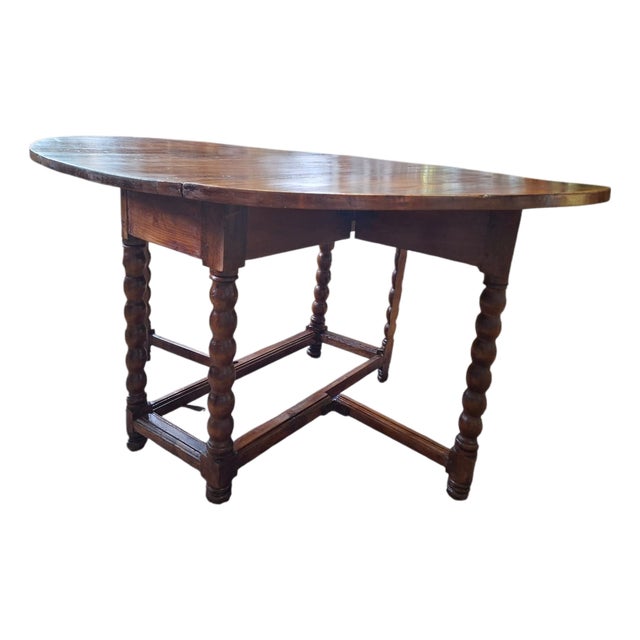 Antique Oval Table in Wood, 1890 For Sale