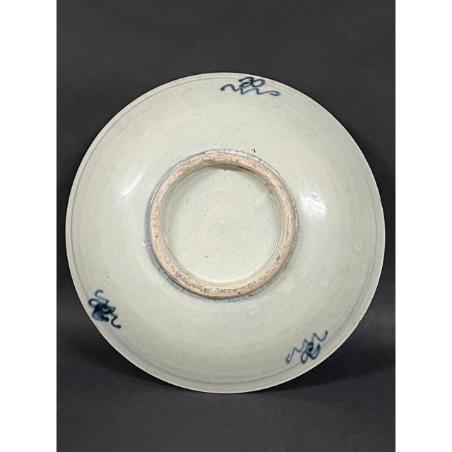 Ceramic Chinese Art Porcelain Blue and White Plate Late 19th Century #P48 For Sale - Image 7 of 10