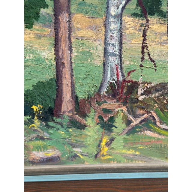 Bertil Lundgren, Forest, 1949, Oil on Panel, Framed For Sale - Image 7 of 18