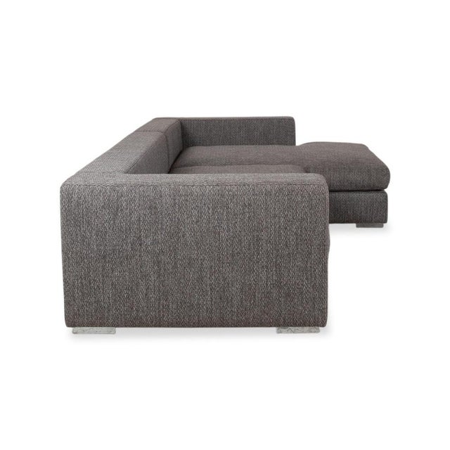 Cenova Set Fabric Corner Sofa and Ottoman in Grey by BoConcept, Set of 2 For Sale - Image 17 of 18
