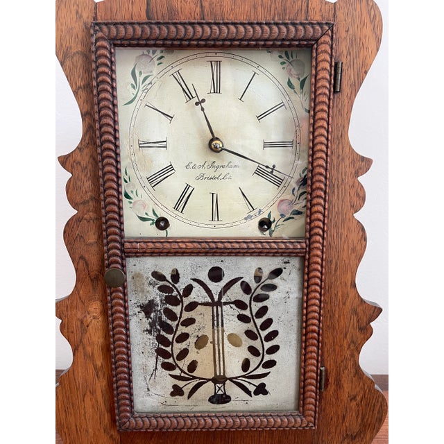 1850s E. A. Ingraham Clock With Key For Sale - Image 9 of 10