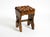 Wood Vintage Oak Stool with Seat in Leather Straps, 1940s For Sale - Image 7 of 18