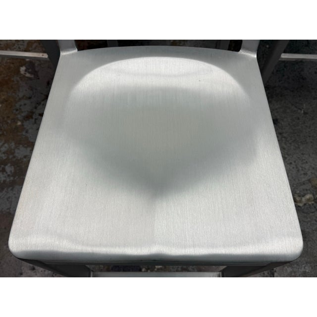 Silver Philippe Starck for Emeco Hudson Barstools, Set of Four For Sale - Image 8 of 12