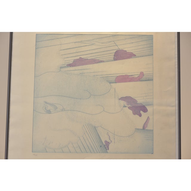 Stefan Wewerka, Drypoint Etchings, Hand-Colored, 1972, 7 Pieces, No. 51/55 For Sale - Image 15 of 18