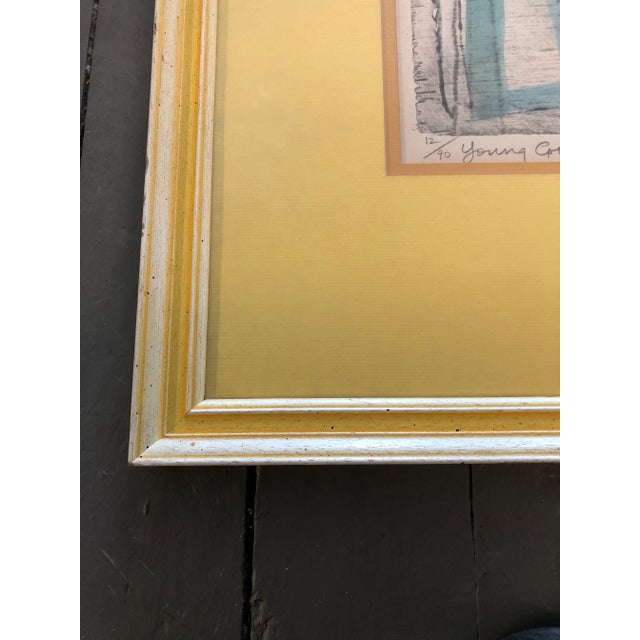 1970s Original Vintage Irvin Amen Lithograph “Young Girl” 1970’s For Sale - Image 5 of 7