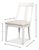 Deco Klismos Dining Chairs in White with Cream Seats, Sets of 2 For Sale - Image 10 of 11