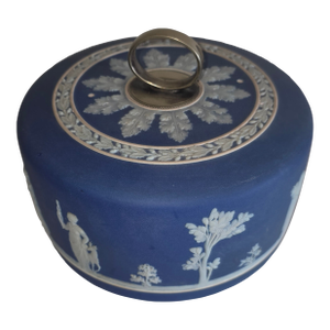 1900s Wedgwood Jasperware Blue and Whire Dome