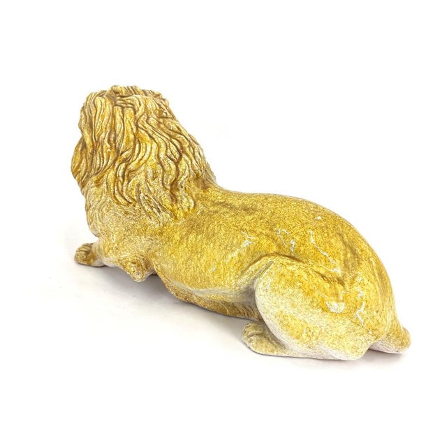 Italian Glazed Terracotta Lion Sculpture, 1960s For Sale - Image 9 of 11