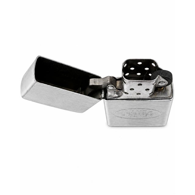 Vintage Land Rover Brushed Chrome Silver Zippo Lighter For Sale - Image 9 of 11
