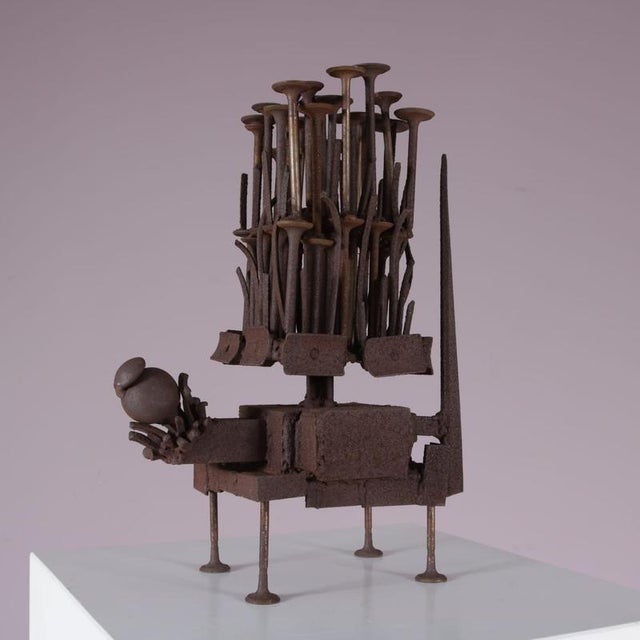 Brutalist Metal Artwork from Frans De Boer Lichtveld, 1970s For Sale - Image 14 of 15