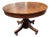 Antique Art & Craft Regency Style Tiger Oak Extendsion Round Dining Table With 4 Leaves For Sale
