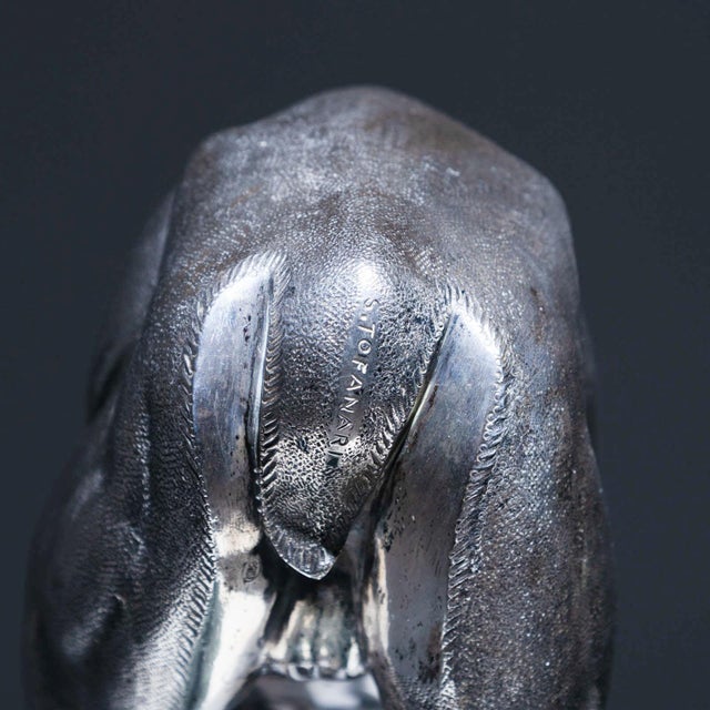 Metal 1950s Naturalistic Silver Doe Sculpture by Sirio Tofanari (1886-1969) For Sale - Image 7 of 18