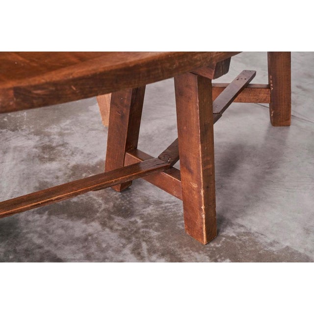 Scandinavian Cabinetmaker Table and Benches in Pine, 1940s, Set of 3 For Sale - Image 9 of 14