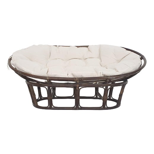 Manou Two-Seater Sofa with Linnen Cushion, the Netherlands, 1970s For Sale