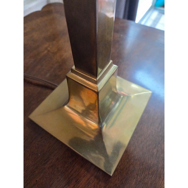 Vintage Brass Chapman Table Lamp For Sale - Image 10 of 13