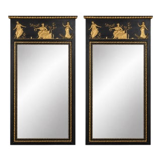 1950s Italian Friedman Brothers Neiclassical Style Mirrors - Pair For Sale