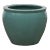 Mid Century Teal Garden Planter with Circular Opening & Tapering Lines For Sale