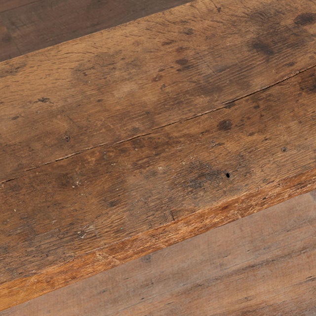 Wood 20th Century Rustic Narrow Coffee Table or Bench With Peg Legs For Sale - Image 7 of 14