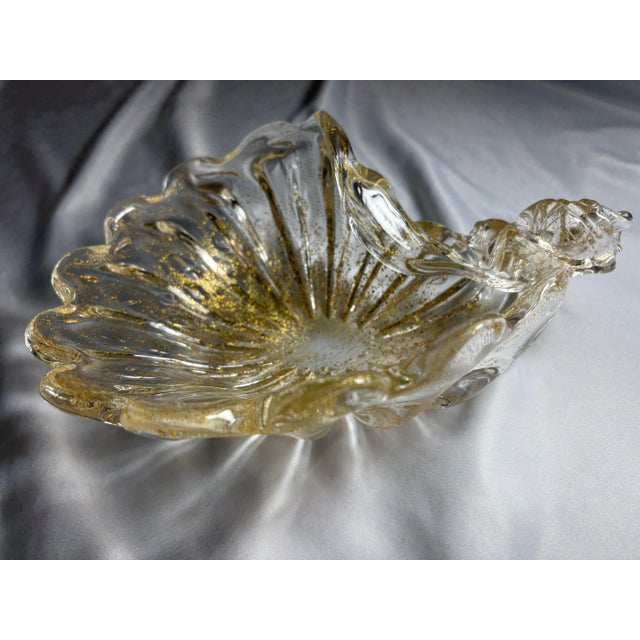 Conch Inspired Vintage Seashell Shaped Italian Glass Sculpture For Sale In Boise - Image 6 of 6