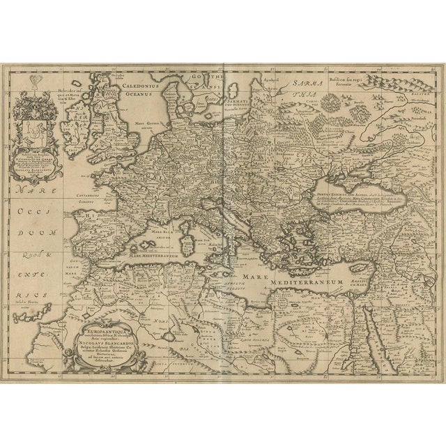 Antique Europe Map, 1652 For Sale - Image 5 of 9