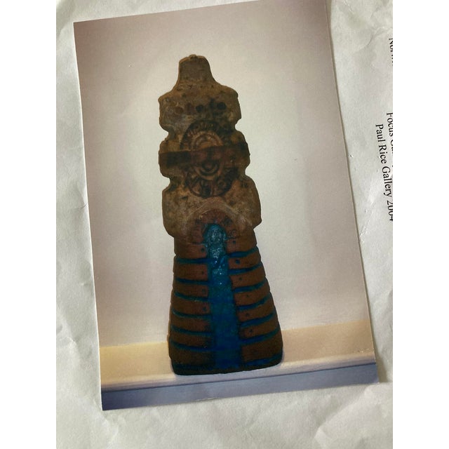 1990s Brutalist Stoneware Table Lamp by Bernard Rooke, 2000 For Sale - Image 5 of 12
