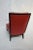 William Switzer Red Tufted Leather William Switzer Armless Chair Dauphin For Sale - Image 4 of 15